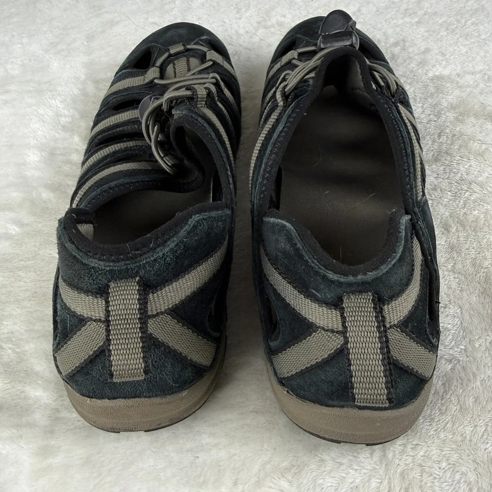 Duluth Trading Steel Creek Sandals‎ Women 11 Black Leather Outdoor Hiking Shoes